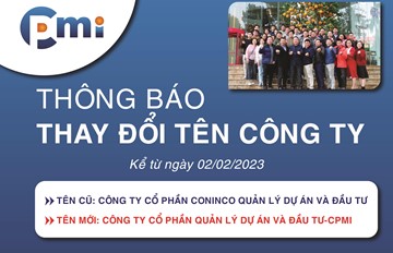 Thông báo thay đổi tên Công ty